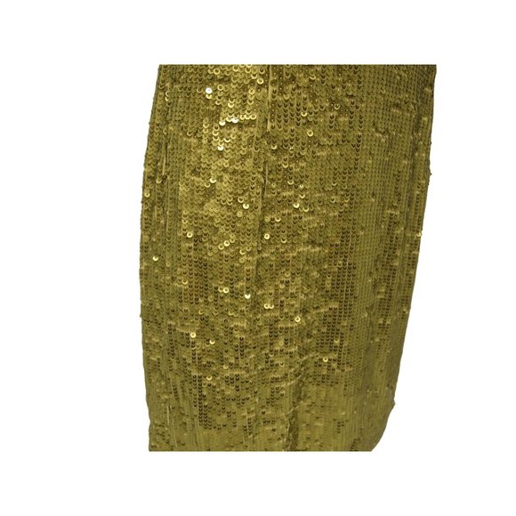 Dress the Population Womens Lemongrass M Sequin Green Strapless Mini Bodycon Era - Picture 7 of 12